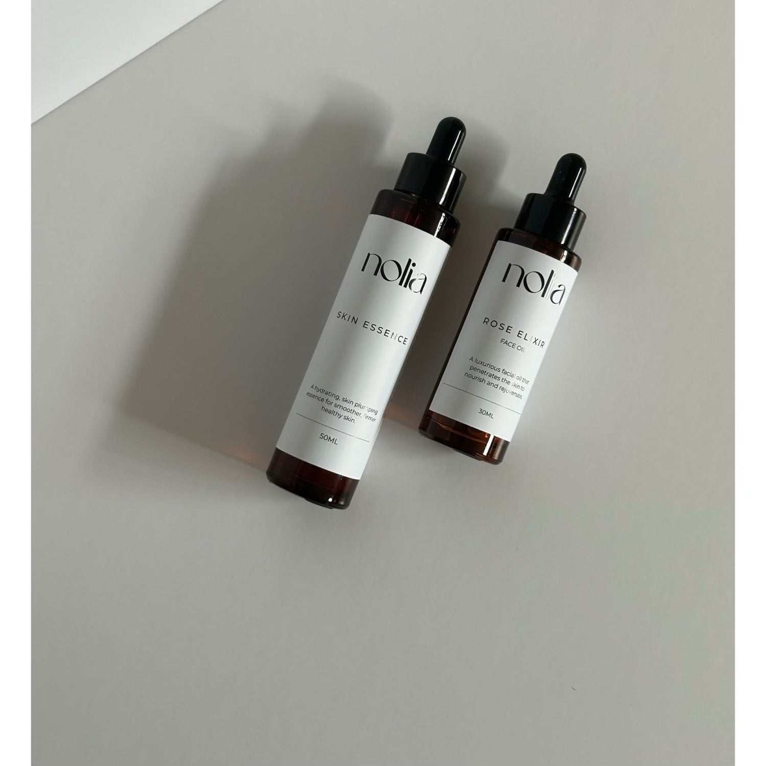 Nolia Skin serum bundle with Rose Elixir and Skin Essence for hydration and radiant skin
